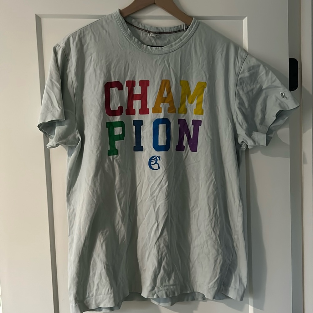 Champion x Todd Snyder Limited Edition Pride Shirt | Size: L | Teal